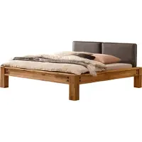 Hasena Greenville bedframe massief eiken geolied/kunstleer