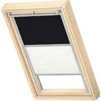 Velux verduisterend rolgordijn met plisse DFD CK02 3009S zwart