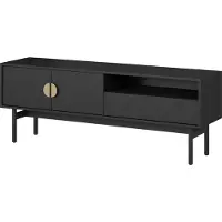 Selsey STOON - TV-meubel - 1 lade en nis - zwart