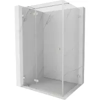 Mexen Lunar T douchecabine scharnierend links 110 x 90 , transparant, geborsteld nikkel - 834T-110-090-97-00-L