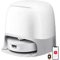 Roborock Qrevo Curv 2 Flow-Robotstofzuiger met dweilfunctie-SpiraFlow Realtime Zelfreinigende Rolmop-20.000 Pa-Dual Zero-Tangle-Systeem-AI Obstakelvermijding-Warmtewas dweil-tapijtbescherming