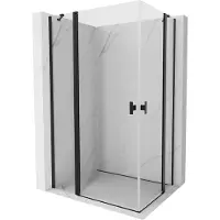 Mexen Mist Duo draaideur douchecabine 120 x 105 , transparant, zwart - 8A4-120-105-70-00