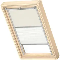 Velux verduisterend rolgordijn met plisse DFD MK04 1085S beige / wit