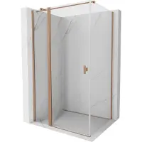 Mexen Mist T douchecabine scharnierend 70 x 110 , transparant, geborsteld koper - 8A4T-070-110-65-00