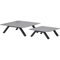 Garden Impressions Realdo Loungetafel set van 2 – Aluminium – 86x86xH26 cm & 64x64xH21 cm