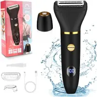 INF 2-in-1 Elektrische lichaamshaar trimmer & scheerapparaat voor vrouwen Black