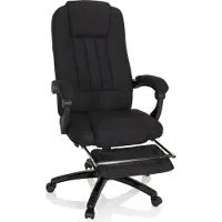MyBuero Directiestoel RELAX CL190 met uitklapbare voetenbank stof zwart -