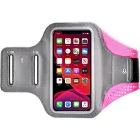 Mobigear Telefoonhoesje geschikt voor Telefoonhouder Hardlopen POCO C65 Sport Hoesje Neopreen | Easy Fit Sportarmband - Roze