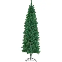 TecTake Kunstkerstboom - Levensecht met flexibele takken - Volumineus - Stabiel en eenvoudig te monteren - Kunstkerstboom als kerstversiering - 210cm - 878 takken - groen