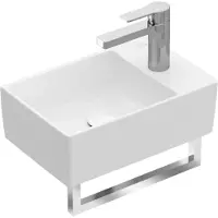 Villeroy & Boch Memento 2.0 - Fontein 40x26 cm, zonder overloop, 1 kraangat, alpine wit 43234001