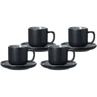 Ritzenhoff & Breker Espressotassen mit Untertassen Jasper 100 ml Set van 4