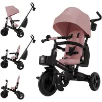 Kinderkraft AVEO 2 PLUS Driewieler 6-in-1 – Verstelbare Duwstang - Roze