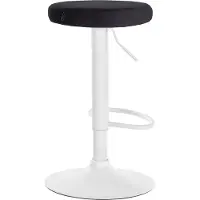 CLP Barkruk Ponte - fluweel, wit frame - zwart