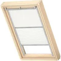 Velux verduisterend rolgordijn met plisse DFD C04 1025S wit / wit