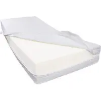 Dibapur R45H6 koudschuimmatras (130x200) ZEER HARD, geschikt tot ongeveer 200 kg. Dubbele tijk. Totale hoogte ongeveer 25 cm