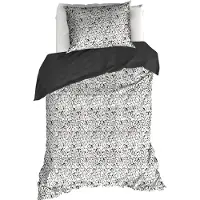 De Witte Lietaer Dekbedovertrek Waddle Dark Shadow Satijn-140 x 200 / 220 cm | 1-Persoons