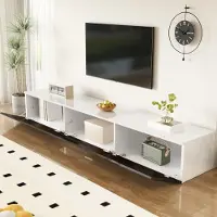 MODFU Sideboard met Rieten Weefsel, 4 Deuren, 140x39,5x80 cm