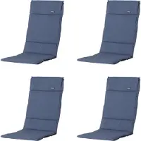 Madison tuinkussen fiber deluxe panama safier blue ca. 125x50 cm set van