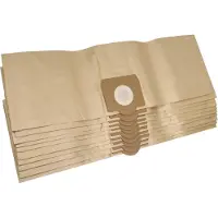 VHBW 10 stuks stofzakken, compatibel met de Ghibli S 90 BP / S90BP stofzuiger – inhoud 20 l, afmetingen 34 cm x 23,7 cm, bruin