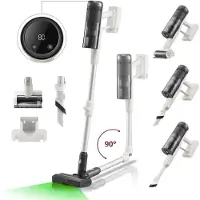 Roborock H60 Pro Draadloze Steelstofzuigers -Stofzuiger - Multifunctioneel-5-traps filtersysteem - LED-scherm - Verwijderbare batterij - 90° bocht - 140° groene verlichting