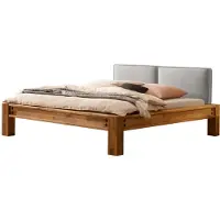 Hasena Greenville bedframe massief eiken geolied/kunstleer