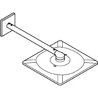 GROHE Rainshower hoofddouche+arm vierkant hard graphite