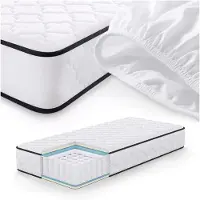Akord Springs Matras met Beschermer 90x200 cm / Spring Pocketveringmatras / Binnenveringsmatras / Pocketvering met 7 Comfortzones / Afneembare waterdichte tijk / H3 Hardheid