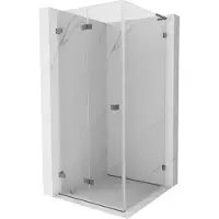 Mexen Lunar-F L opvouwbare douchecabine links 100 x 100 , transparant, gunmetal - 836L-100-100-95-00-L