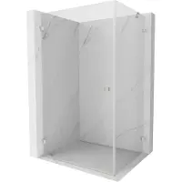 Mexen Lunar-B douchecabine scharnierend links 85 x 80 , transparant, geborsteld nikkel - 832-085-080-97-00-L