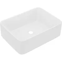 Syfax Wastafel 41x30x12 cm keramiek matwit