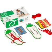 Toys for Life 'Rijg de veter' - Leren veterstrikken - Educatief speelgoed - Houten speelgoed - Sensorisch speelgoed - Spelend leren Motoriek - Fijne motoriek speelgoed - Speelgoed 5 tot 7 jaar