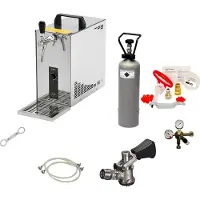 Ich-zapfe Complete Set - Biertap PYGMY 25, 1-kraans, 35 liter/uur - Droogkoeler - Thuistap - Bierkoeler - met Reinigingsset, Fustkoppeling Type S
