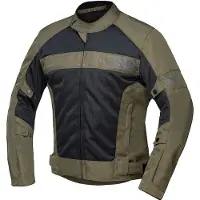 IXS Evo-Air Olijfgroen Zwart Textiele Motorjas Maat M