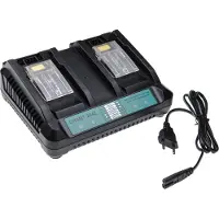 123accu Makita DC18RD / 196933-6 duolader (14.4 V-18 V, 4A, huismerk)