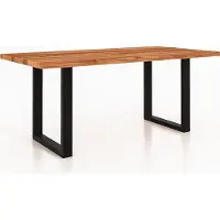 Byoak Eettafel STEEL, 90 x 170 cm, massief hout, kernbeuk, naturel geolied