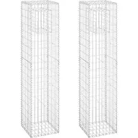 Syfax Schanskorf palen 2 st 40x40x180 cm ijzer