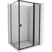 Mexen Mist T draaideur douchecabine rechts 75 x 70 , zwarte omlijsting, zwart - 8A4T-075-070-70-70-P