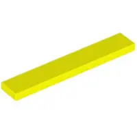 LEGO 1x6 tegels 6636 - 100 stuks, neongeel