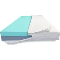 Dibapur Bi Kern matras, 180 x 190 cm, orthopedisch, RG30 koudschuimkern, ongeveer 7 cm dik, met een combinatie van H2 en H3 zones, en een gestikte hoes van ongeveer 15,5 cm