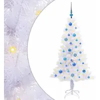 Syfax Kunstkerstboom met 150 LED Wit 150 cm PVC en Staal