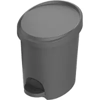 Eda Plastiques Power Tower Stepy bin pedaalemmer 6 liter met binnenemmer antraciet