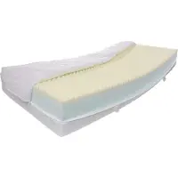 Dibapur VISCO Life XXL: Orthopedisch koudschuimmatras (130x190 cm) x ca. 23,5 cm. Kern met gestikt dubbelstoftijk, ca. 24,5/25 cm (hoog densiteit)