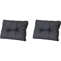 Madison florance rugkussen basic black ca. 43x60 cm set van 2