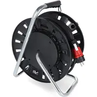 Doktorvolt Kabelhaspel, verlengkabel, 4x230V/16A, 25 meter, 3x2,5mm²