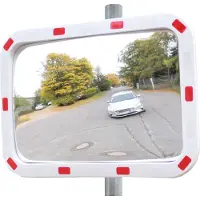 TRUTZHOLM Verkeersspiegel Hoekig 40x60cm - Heavy Duty Veiligheidsspiegel Groothoek - Buiten Uitrit Spiegel Wandmontage