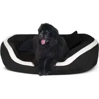 Tierlando PEPPER Orthopedisch hondenbed, hondenbank, L, XL, XXL, fluweel, MEGA dik en zacht - Afmetingen: 135x100cm | Kleur: 03 Zwart