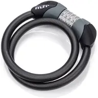 Meteor Protect Fietsslot - Fietsslot - Stalen kabel, kunststof coating, cijferslot, verlicht toetsenbord
