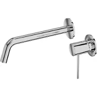 Domino Wastafelkranen ORION - Chroom - Inbouwdeel Badkamerkranen Mengkraan - Keramische Cartouche, ééngreeps, 1-gats - Wastafel Kraan voor extra hygiëne en comfort - Stijlvol Ontwerp