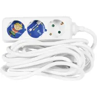 REV 0512248555 stekkerdoos 5 meter 3-voudig Wit