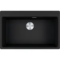 Franke Maris Inbouwspoelbak, Fragranit wasbak MRG 610-73 A, kleur Onyx, met drukknop, roestvrij staal, vanaf 80 cm. Artikelnummer: 114.0708.